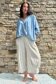 Shayle Indian Cotton Smock Shirt Denim
